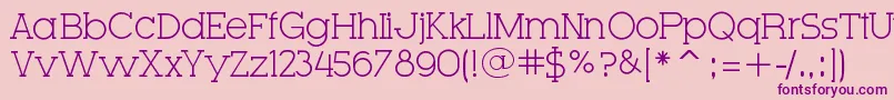 VeryFineSerif Font – Purple Fonts on Pink Background