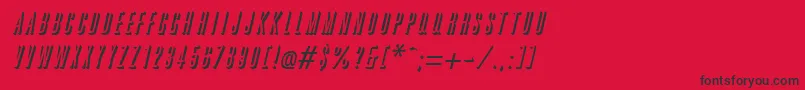 GreatreliefItalic Font – Black Fonts on Red Background