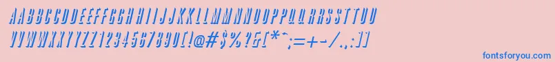 Шрифт GreatreliefItalic – синие шрифты на розовом фоне
