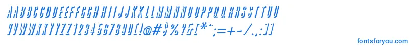 Шрифт GreatreliefItalic – синие шрифты