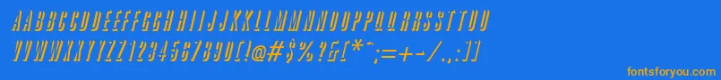 fuente GreatreliefItalic – Fuentes Naranjas Sobre Fondo Azul