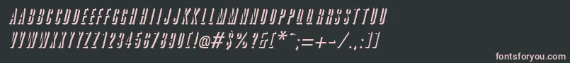 GreatreliefItalic Font – Pink Fonts on Black Background