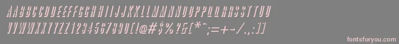 フォントGreatreliefItalic – 灰色の背景にピンクのフォント