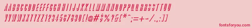 フォントGreatreliefItalic – ピンクの背景に赤い文字