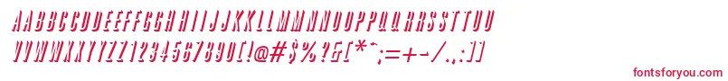 フォントGreatreliefItalic – 赤い文字