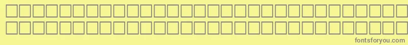 フォントFierceRegular – 黄色の背景に灰色の文字