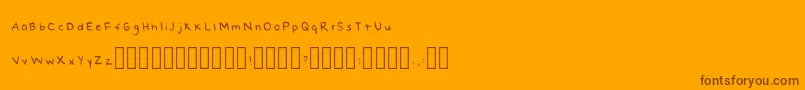 NaomishandRegular Font – Brown Fonts on Orange Background