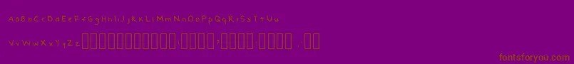 フォントNaomishandRegular – 紫色の背景に茶色のフォント