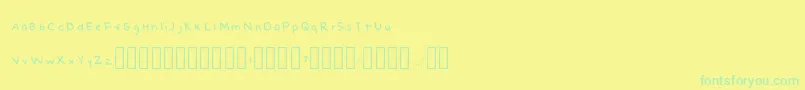 Шрифт NaomishandRegular – зелёные шрифты на жёлтом фоне