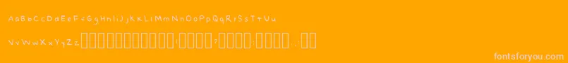 Czcionka NaomishandRegular – różowe czcionki na pomarańczowym tle