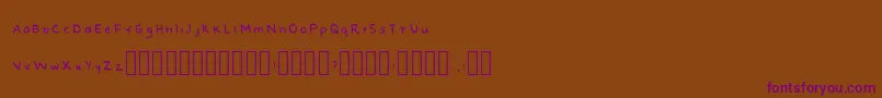 fuente NaomishandRegular – Fuentes Moradas Sobre Fondo Marrón