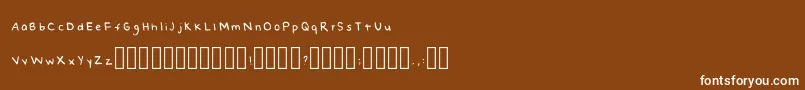 fuente NaomishandRegular – Fuentes Blancas Sobre Fondo Marrón