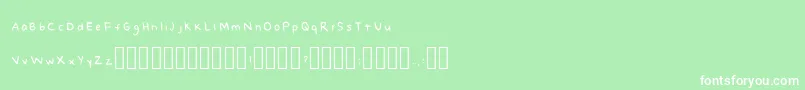 NaomishandRegular-fontti – valkoiset fontit vihreällä taustalla