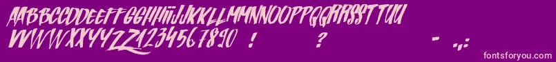 Zondas Font – Pink Fonts on Purple Background