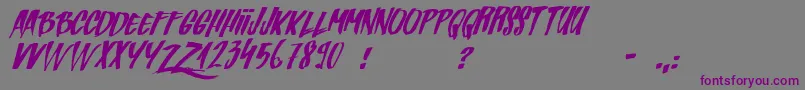 Шрифт Zondas – фиолетовые шрифты на сером фоне