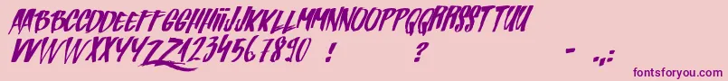 Zondas Font – Purple Fonts on Pink Background