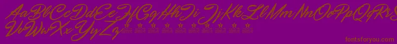 SeptemberFivePersonalUse Font – Brown Fonts on Purple Background