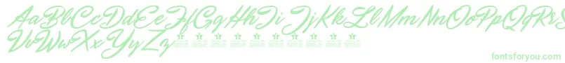 SeptemberFivePersonalUse Font – Green Fonts on White Background