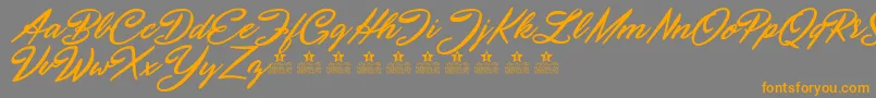 SeptemberFivePersonalUse Font – Orange Fonts on Gray Background