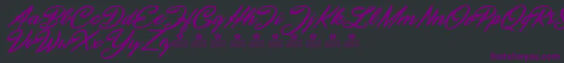 SeptemberFivePersonalUse Font – Purple Fonts on Black Background