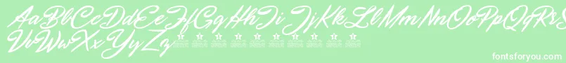 SeptemberFivePersonalUse Font – White Fonts on Green Background