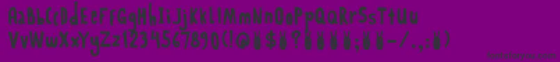 DkRabbitOnTheMoon Font – Black Fonts on Purple Background