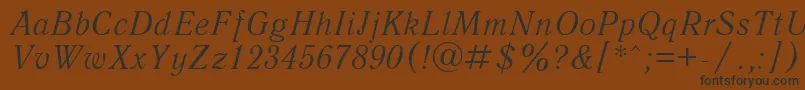 Police AntiquaItalicCyrillic – polices noires sur fond brun