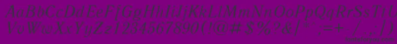 AntiquaItalicCyrillic Font – Black Fonts on Purple Background