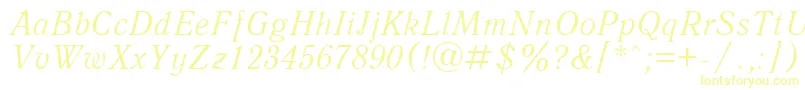 AntiquaItalicCyrillic Font – Yellow Fonts on White Background