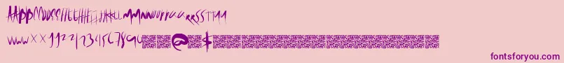 Beautysalon Font – Purple Fonts on Pink Background