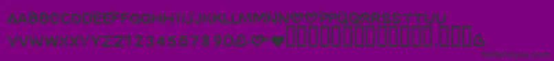 CfilovemontrealRegular Font – Black Fonts on Purple Background