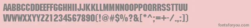 Federationhull Font – Gray Fonts on Pink Background