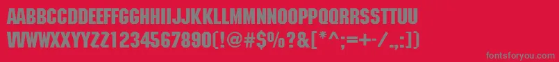Federationhull Font – Gray Fonts on Red Background