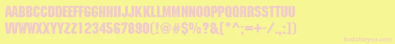 Federationhull Font – Pink Fonts on Yellow Background