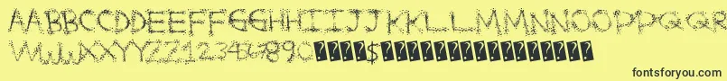 Splatterfuntime Font – Black Fonts on Yellow Background