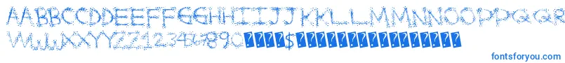 Splatterfuntime Font – Blue Fonts on White Background