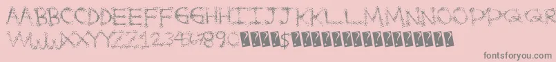 Splatterfuntime Font – Gray Fonts on Pink Background