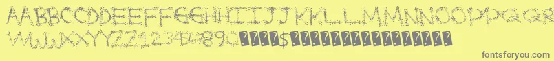 Splatterfuntime Font – Gray Fonts on Yellow Background