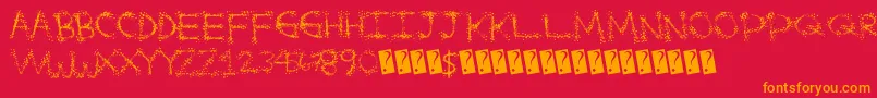 Splatterfuntime Font – Orange Fonts on Red Background