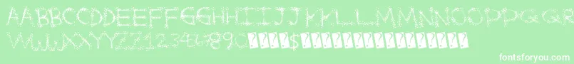 Splatterfuntime Font – White Fonts on Green Background