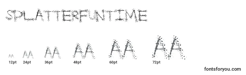 Размеры шрифта Splatterfuntime