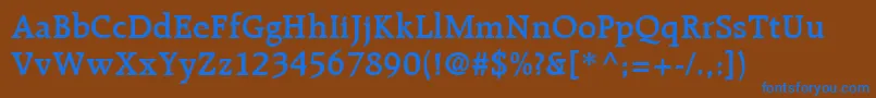 RaleighLtDemiBold Font – Blue Fonts on Brown Background