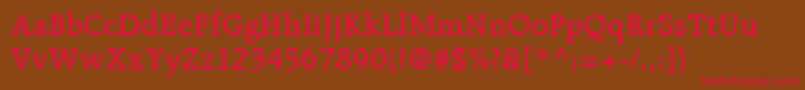 RaleighLtDemiBold Font – Red Fonts on Brown Background