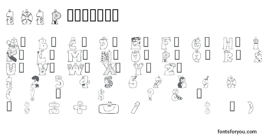Schriftart 101Pictobet – Alphabet, Zahlen, spezielle Symbole