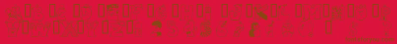 101Pictobet Font – Brown Fonts on Red Background