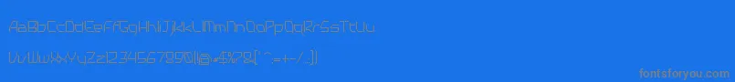 Tyro-Schriftart – Graue Schriften auf blauem Hintergrund