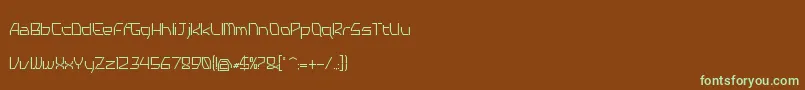 Шрифт Tyro – зелёные шрифты на коричневом фоне