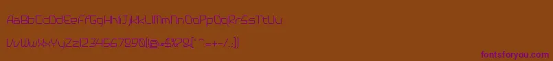 Weitere Informationen zur Tyro-Schriftart Tyro-Schriftart – Violette Schriften auf braunem Hintergrund