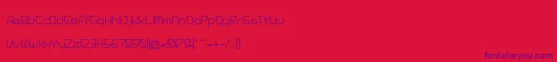 Weitere Informationen zur Tyro-Schriftart Tyro-Schriftart – Violette Schriften auf rotem Hintergrund