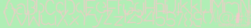 SequenceLight Font – Pink Fonts on Green Background